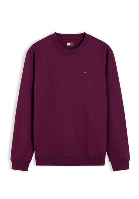 Felpa Tommy Hilfiger Reg S Flag Crew Girocollo Bordeaux Uomo TOMMY HILFIGER | Felpe | DM0DM20741-V11
